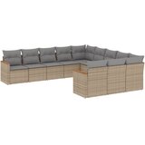  11-dijelni set vrtnih sofa od poliratana s jastucima bež | shoptok.hr