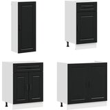  Kuhinjska jedinica PORTO 8 pcs Crna Konstruirano drvo | shoptok.hr