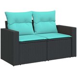  Vrtna garnitura - 13-dijelni set vrtnih sofa s jastucima poliratan crni - Crna 1 | shoptok.hr