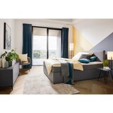 P & B POSTELJA Z VZMETNICO 160 cm x 200 cm , les, tekstil, leseni material siva | Shoptok.si