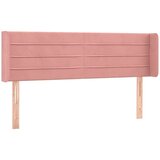  Vzglavje z ušesi roza 147x16x78/88 cm žamet, (20932273) | Shoptok.si