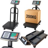  Elektronska tehtnica s platformo z merjenjem do 200kg - črna Cene