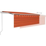  Automatska tenda s roletom i senzorom LED 4x3m narančasto-smeđa | shoptok.hr