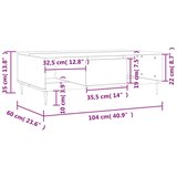  Stolić za kavu boja hrasta 104 x 60 x 35 cm konstruirano drvo | shoptok.hr