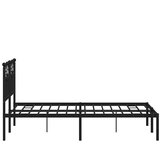  Metalni okvir za krevet s uzglavljem crni 120x190 cm | shoptok.hr