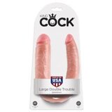 King Cock dvojni dildo Double Trouble 7, 18cm Cene