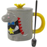  Siva šalica s dinosaurom 400 ml | Shoptok.si