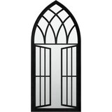  Vrtno ogledalo crno 100 x 45 cm željezno za vanjsku upotrebu | shoptok.hr