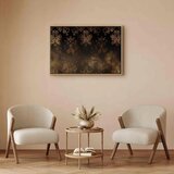 Slika - Baroque Ornaments in Patinated Gold and Browns: Retro Motif 60x40 U prirodnom drvenom okviru | shoptok.hr