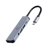 Docking station USB adapter Type-C 5-in-1 multi-port adapter Hub + HDMI + PD + stereo audio GEMBIRD A-CM-COMBO5-02 Cijene