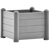  Povišena vrtna gredica PP siva boja kamena 43 x 43 x 35 cm | shoptok.hr