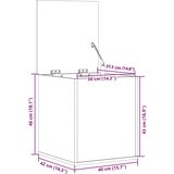  Kutija za pohranu boja hrasta 40x42x46 cm od konstruiranog drva | shoptok.hr