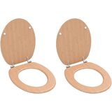  Toaletna daska 2 kom MDF uzorak bambusa | shoptok.hr