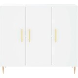 vidaXL Komoda bela 90x34x80 cm konstruiran les | Shoptok.si