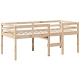 vidaXL Visoka postelja s streho 75x190 cm trdna borovina | Shoptok.si