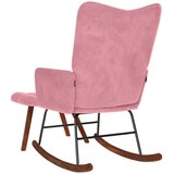  Stolica za ljuljanje s osloncem za noge ružičasta baršunasta | shoptok.hr