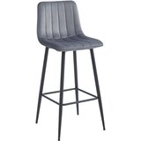 Brandless POZZA hocker - temno siv žamet / črne noge x 4, (22060671) | Shoptok.si
