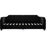  Dnevni krevet s madracem crni 90 x 190 cm od tkanine | shoptok.hr
