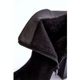 Boto Leather High Heel Boots Black Liani | Shoptok.si