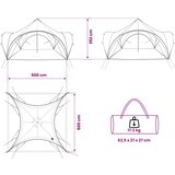  za zabave s krovom Vojska zelena 500 x 500 x 350 cm | shoptok.hr