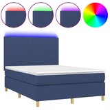  box spring s madracem LED plavi 140x190 cm od tkanine | shoptok.hr