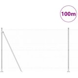  Heksagonalna ograda s betonskom osnovom 100 x 1,6 m Srebrna | shoptok.hr