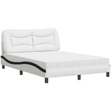 vidaXL Krevet s madracem bijelo-crni 120 x 200 cm od umjetne kože | shoptok.hr
