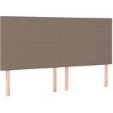  Krevet box spring s madracem LED smeđesivi 200x200 cm tkanina | shoptok.hr