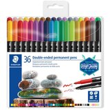 Staedtler Komplet alkoholnih markerjev, dvostranski, 0,5/3,0 mm, 3187, 36 različnih barv | Shoptok.si