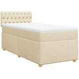  Okvir kreveta s oprugama i madrac krem 80x200 cm od tkanine | shoptok.hr
