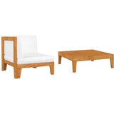 Maison Chic Seti vrtnega pohištva - Vrtna garnitura - Vrtni pohištvo set 2-delna z blazinami trden akacijev les, (21811147) | Shoptok.si