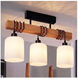 Brilagi Plafonski luster WOOD GLASS 3xE27/60W/230V borovina/crna/bela Cene