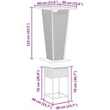  5-dijelni vrtni barski set od poliratana s jastucima sivi Siva 60 x 60 x 110 cm | shoptok.hr