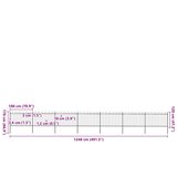  Vrtna ograda s obručem na vrhu Čelik 1248 x 120 cm Crna | shoptok.hr