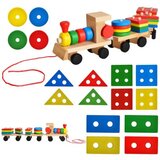 Lean_Toys Leseni vlakec na vrvici s kockami iso | Shoptok.si
