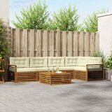  Set vanjskih sofa 6 kom. Prirodna i krem | shoptok.hr