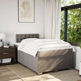 vidaXL Box spring postelja z vzmetnico taupe 120x190 cm blago, (21321254) | Shoptok.si