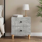  Noćni ormar Betonska siva 43 x 34,5 x 48 cm Konstruirano drvo | Eponuda.com