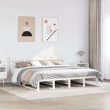 vidaXL okvir kreveta bez madraca bijeli 180x200 cm od masivne borovine | shoptok.hr