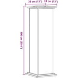 vidaXL Stalak za biljke boja hrasta 33 x 33 x 100 cm konstruirano drvo | shoptok.hr