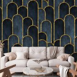  Foto tapeta - Gold and Navy Blue Pattern 400x280 Standard | shoptok.hr