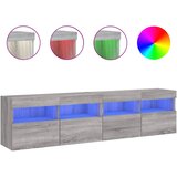  Zidni TV ormarići LED 2 kom siva boja hrasta 80x30x40 cm | shoptok.hr