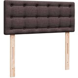 vidaXL Box spring postelja z vzmetnico temno rjava 120x190 cm blago, (21305456) | Shoptok.si