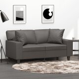 vidaXL Okrasna blazina 2 kosa siva 40x40 cm umetno usnje Cene