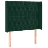  box spring s madracem LED tamnozeleni 100x200 cm baršun | shoptok.hr