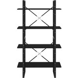 vidaXL ormarić za knjige s 4 razine crni 80 x 30 x 140 cm od iverice | shoptok.hr
