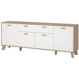 Tvilum Bijela/u prirodnoj boji komoda u dekoru hrasta 196x73x39 cm Ikast – | shoptok.hr
