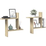 vidaXL Stenska polica 2 kosa sonoma hrast 50x12x50 cm inženirski les Cene