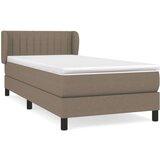 vidaXL Box spring postelja z vzmetnico taupe 90x190 cm blago | Shoptok.si