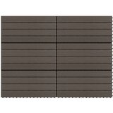 vidaXL Talne plošče 6 kosov WPC 60x30 cm 1,08 m² temno rjave Cene